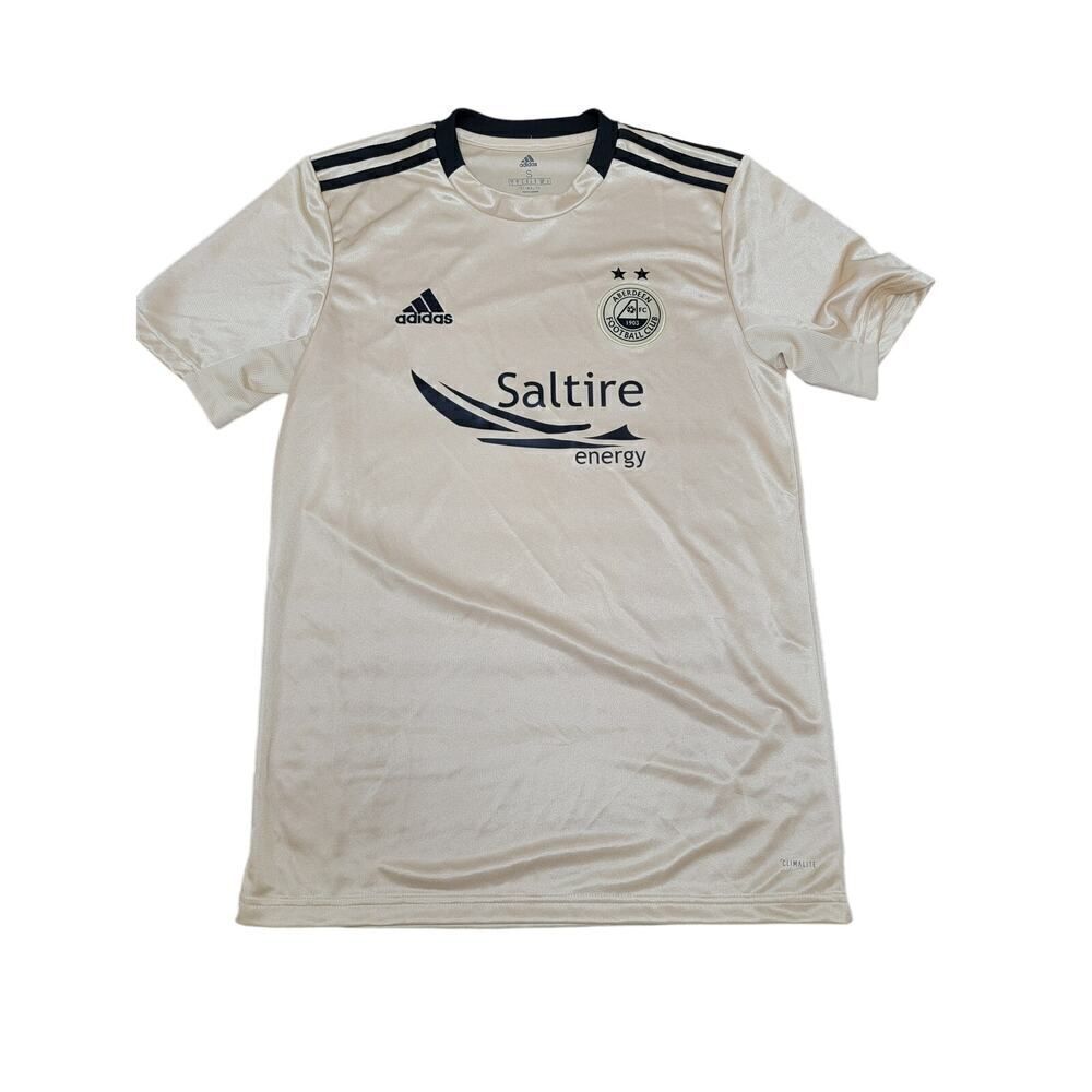 Official Adidas Aberdeen 2019-20 Away Shirt Soccer Jersey Metallic Gold Size S